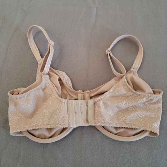 Chantelle 32DDD Bra C Magnifique Seamless Unlined Minimizer Nude Sand Adjustable - Picture 4 of 9